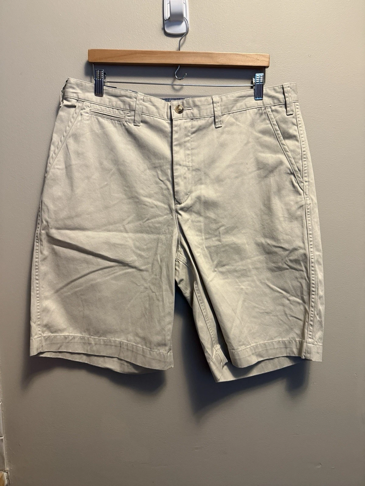 POLO RALPH LAUREN Beige Khaki Chino Shorts Size 35 Flat Front New With Tags