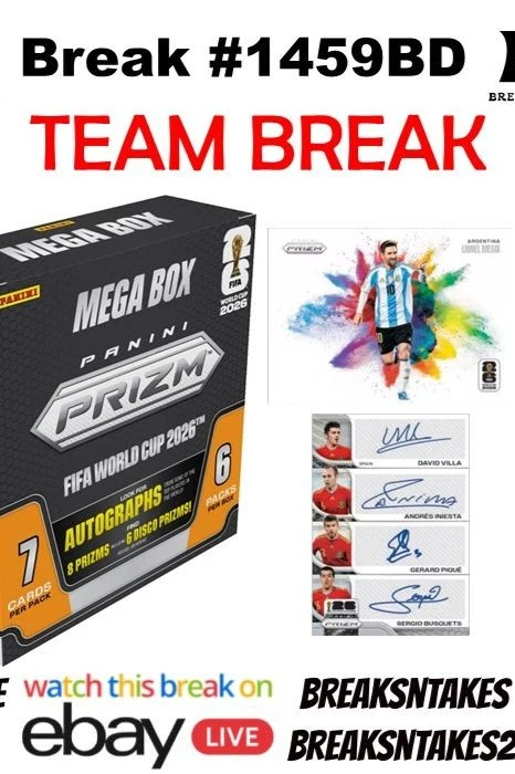 Break #1459BD: 2026 Panini Prizm FIFA World Cup Soccer Mega CASE PYT