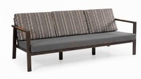 Moderner 3 Sitzer Gartensofa Grau Polstersofa Terrasse GartenmöBel