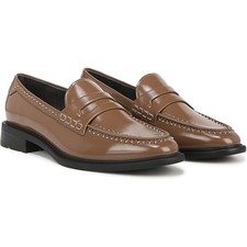 Franco Sarto Women's 8.5M Toffee Brown Eden Studs Flats Loafers Slip On BR29-4