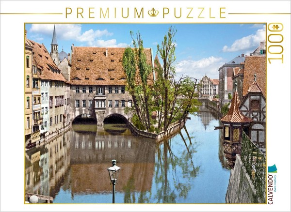 Calvendo Puzzle Nuremberg - Holy Spirit Hospital, Circa 1900 | 1000 Pieces, Fini-image