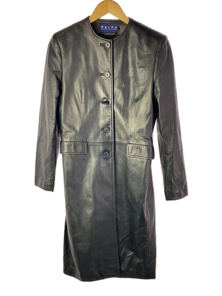 ALTRA RALPH LAUREN altro cappotto pelle nero tinta unita