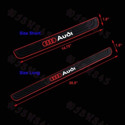 For A3 A4 A5 A6 A7 Q3 Q5 Q7 Car Door Scuff Sill Cover Panel Step Protector 4PCS
