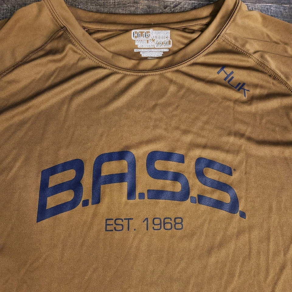 Camisa de pesca HUK Fishing X Bassmasters UPF para hombre 3XL bajo rendimiento dorado  Foto 4 de 4