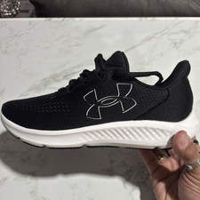 Under Armour Charged Pursuit 3 women s Low Top Mesh Lace-Up Sneakers Black/White