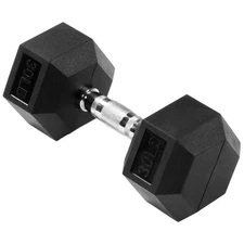 30 lbs Hex Dumbbells with Rubber Coated, Hand Weights for Exercises Fitness US