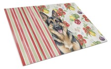 Caroline's Treasures German Shepherd Vegetables Glass Cutting Board WDK8246LCB