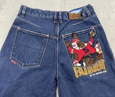Vintage Platinum FUBU Fat Albert Junkyard Gang Baggy Jeans W32 L34 Y2K Hip Hop