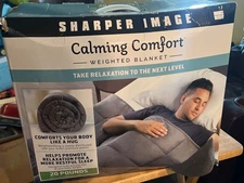 Calming Comfort Weighted Blanket by Sharper Image Heavy Blanket 20 lb. 50" x 75