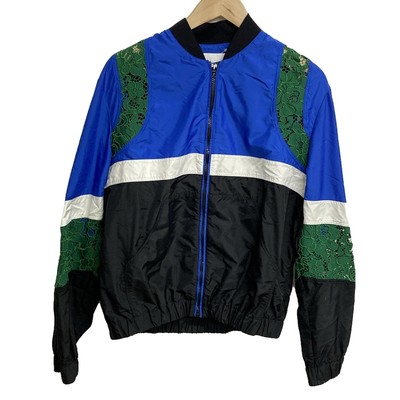 Auth MSGM - Blue Black Multi Women's Lightweight Jacket