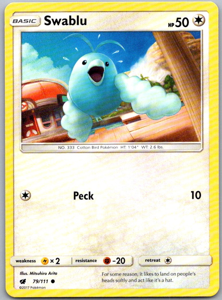 Swablu 79/111 SM - Crimson Invasion Common NM