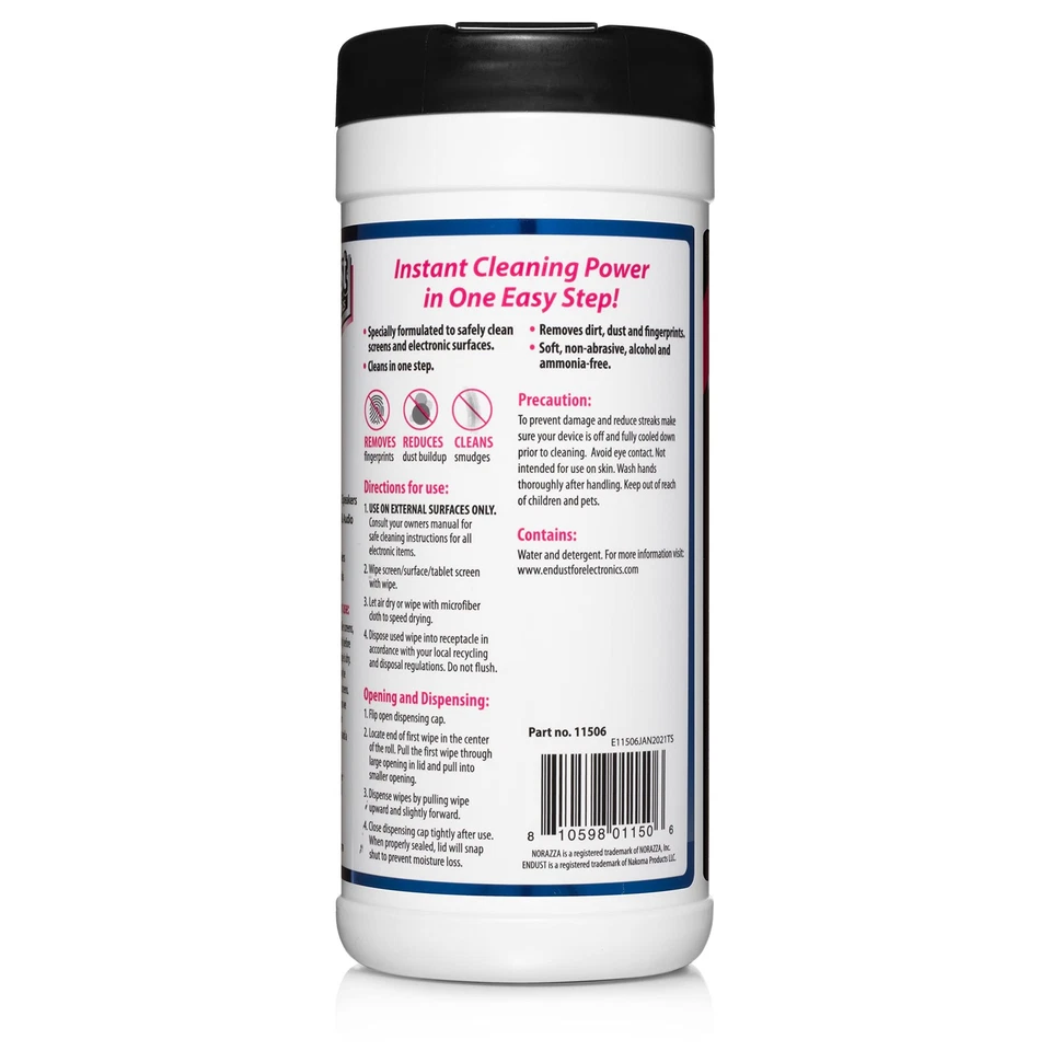 Endust for Electronics; Screen & Surface Cleaning Wipes, Great LCD and Plasma - Image 3 of 4