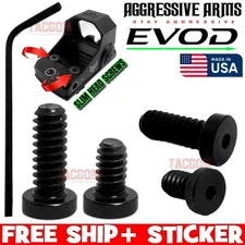 AGGRESSIVE ARMS EVOD SLIM Profile Optic Screws 6-32 X 3/8" & 1/4" FOR RMSC MOUNT