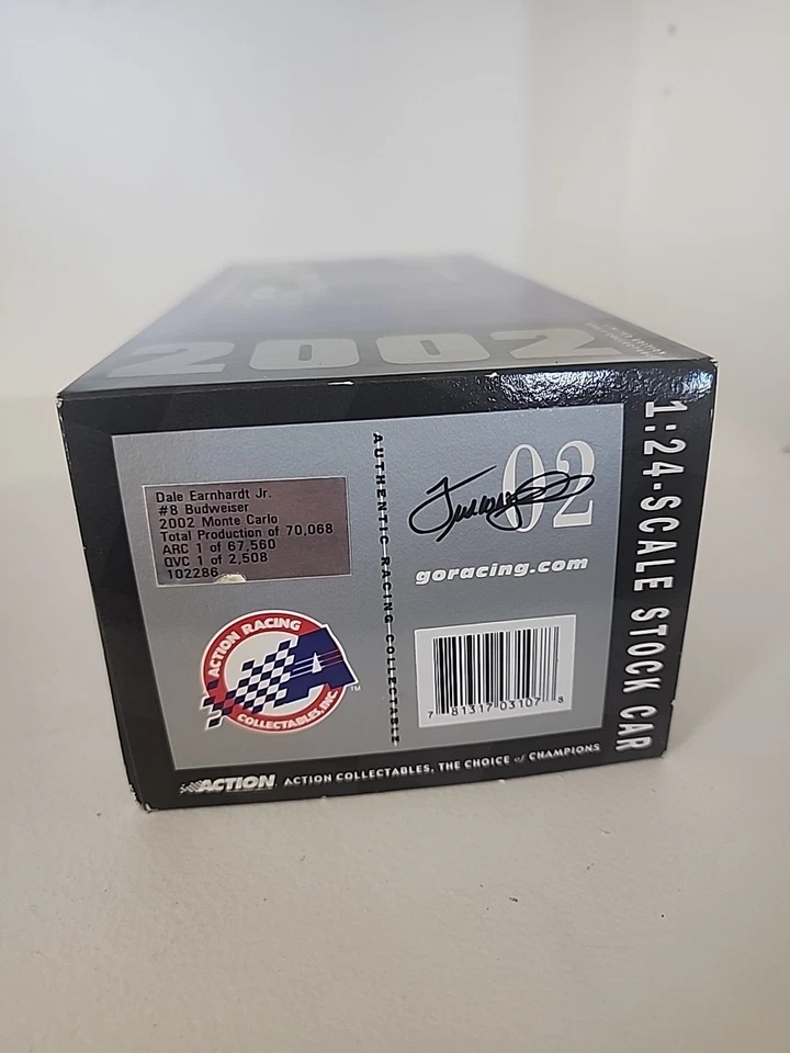 Acción #8 Dale Earnhardt Jr. Budweiser 2002 Monte Carlo #102286 escala 1/24 Foto 2 de 4