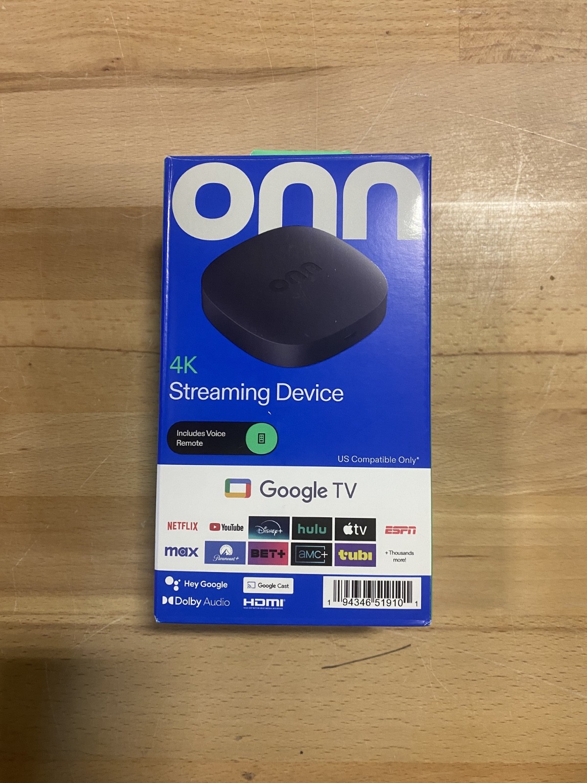 Onn Google TV 4k Streaming Device BRAND NEW FREE 2DAY SHIPPI