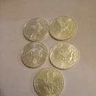 5 American Silver Eagles .999 Fine Silver