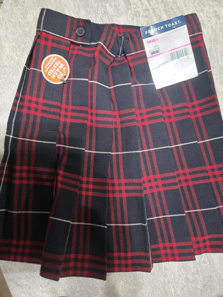 Falda Tostada Francesa Talla Cuadros Azul Marino Rojo Talla 4 Foto 2 de 4