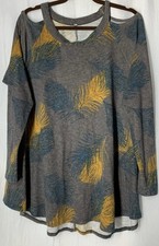 Women Tagless 2x  see Measurment In Pics Plus Shirt Long Sleeve Cold Shoulder