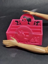 MATTEL PINK DISH RACK BASKET ACCESSORY DOLLHOUSE PLAY PRETEND MINIS