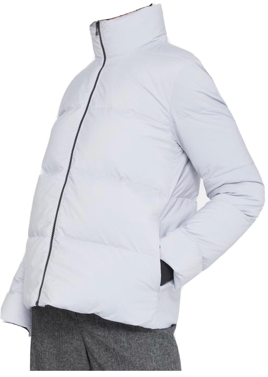 THEORY Stand Puffer CH City Poly Silver NWT$425 Size S | eBay