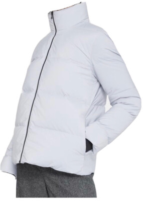 THEORY Stand Puffer CH City Poly Silver NWT$425 Size S | eBay