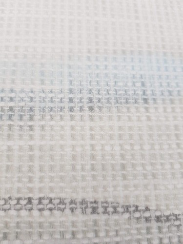 Wallpaper, Designer Wallpaper, Woven Fabric Effect, Stripe, Shimmer, Ivory, Stone, Cyan - Picture 4 of 5