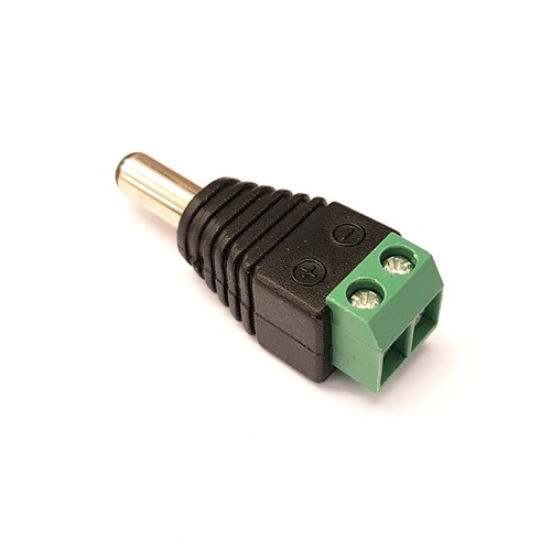 PLUGZ2GO MALE 2.5MM X 5.5MM DC POWER CONNECTOR for CCTV/REPAIRS - Picture 2 of 4