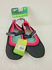Speedo Kids Girls Mary Jane Water Shoes XL 11-12 - Black/Pink