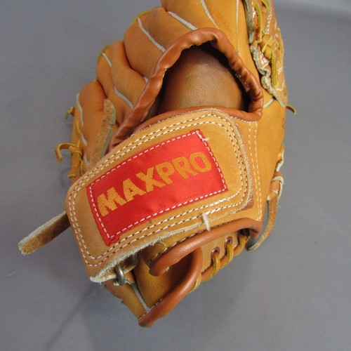 Guanto da baseball modello professionale Maxpro 12" Mitt modello FG-PRO pelle bovina grana superiore - Foto 5 di 8