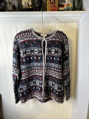 Talbots Crew Neck Button Sweater Size Small Nice Shape!