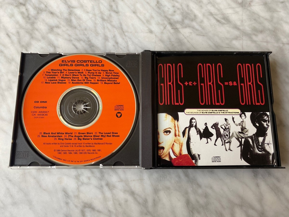 Elvis Costello Girls Girls Girls 2 CD 1ST USA PRESS! Columbia C2K 