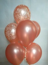 Rose Gold Balloons,Filigree Latex Balloons Birthday, Bridal Decorations Supplies
