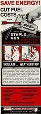 1978 Vintage Print Ad Arrow Fastener Company Heavy Duty Staple Gun T-50 Insulate