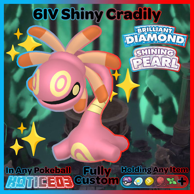   SHINY 6IV CRADILY   Pokemon Brilliant DIAMOND and Shining PEARL lv100 + EVs