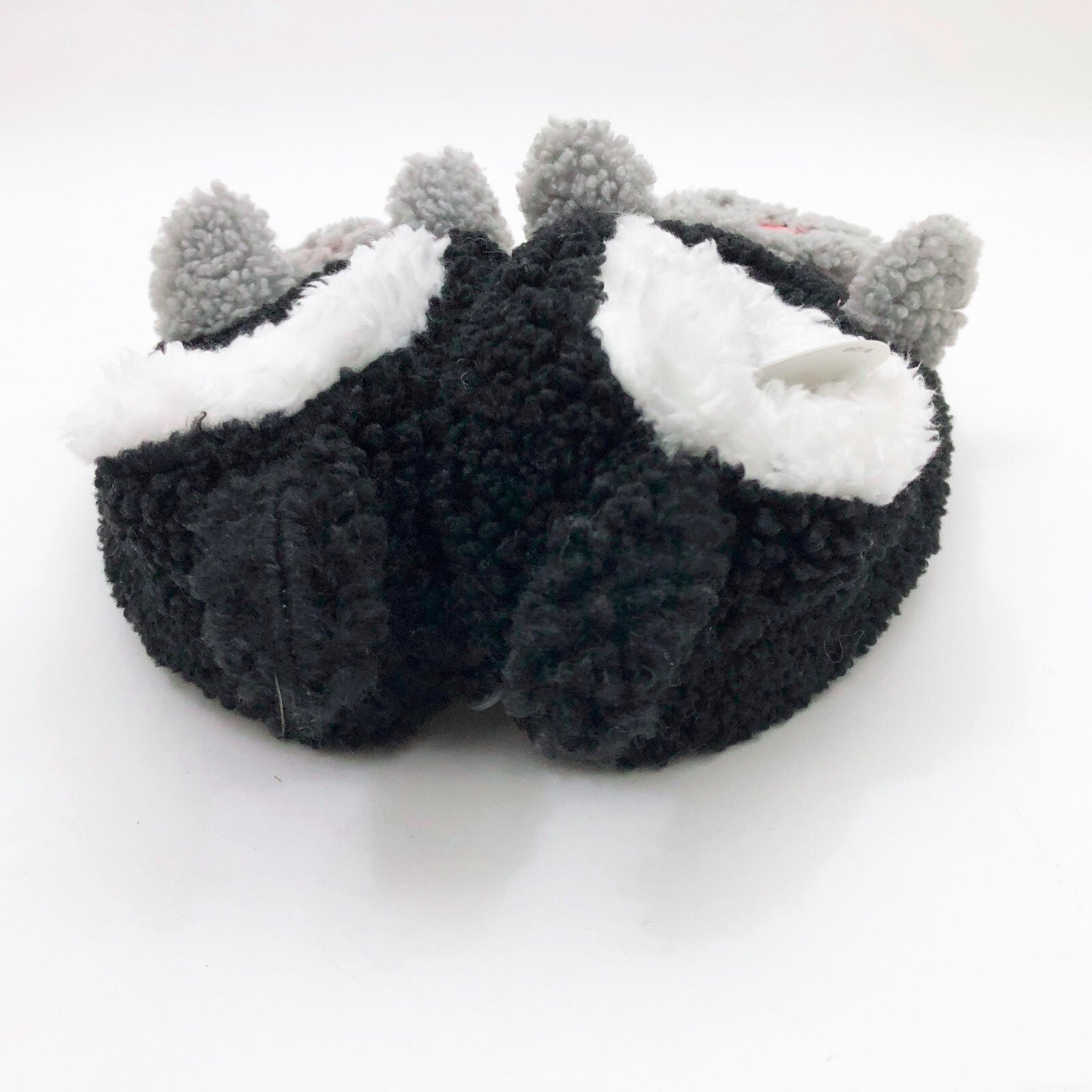 Snoozies Women's Black Cat with Polka Dot Ears Slippers Medium 7/8 eBay