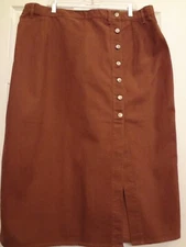 GITANO BROWN HEAVY TWILL SKIRT