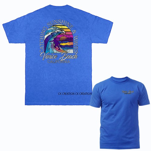 Camiseta gráfica Sunshine & Waves Surfing Venice Beach California Los Angeles - Imagen 12 de 13
