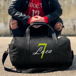 Idee Regalo Natale Ebay.Borsone Personalizzato Uomo Iniziali Nome E Numero Idea Regalo Natale Ebay