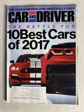 2017 January Car And Driver Magazine The Battle For 10 Best Cars Of 2017 MH585