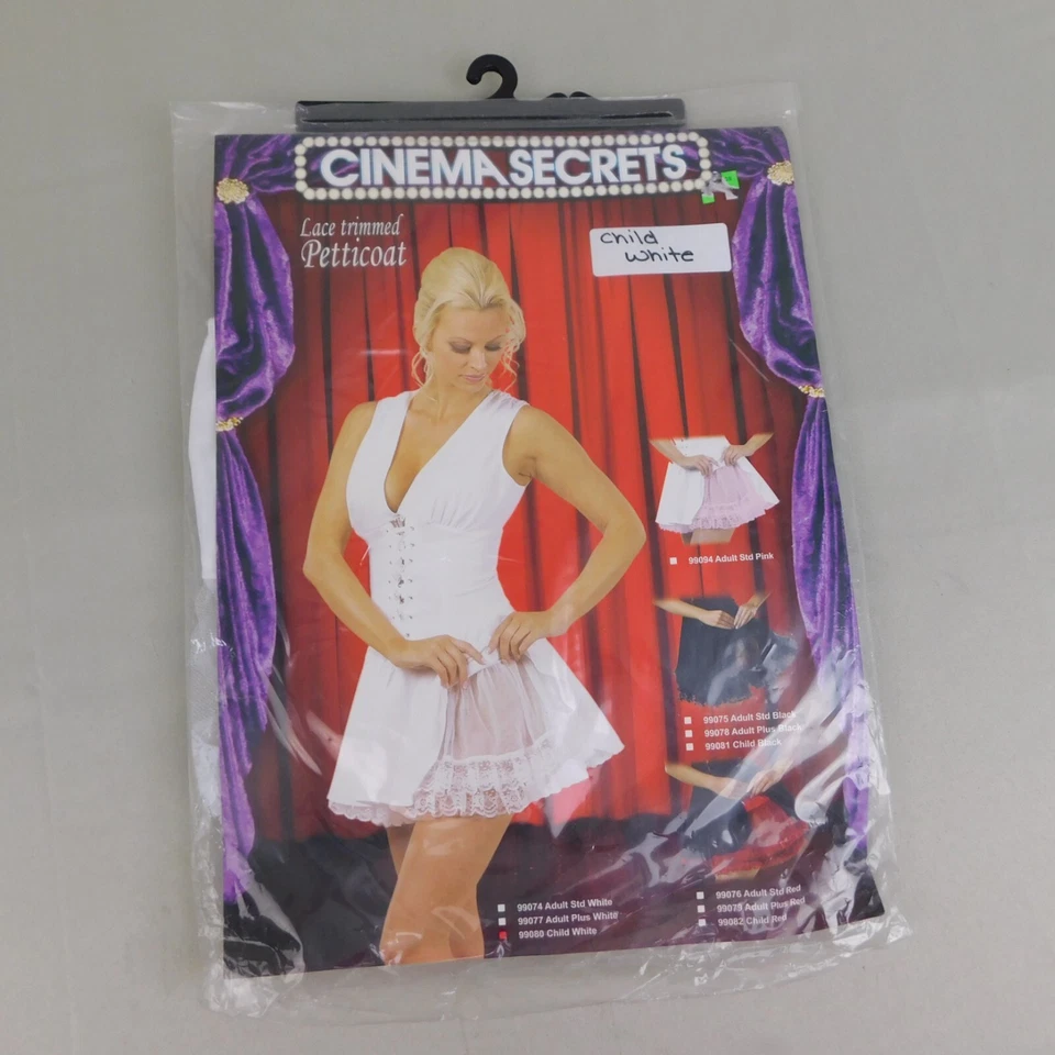 Enagua sin cordones Cinema Secrets 99081 tamaño infantil crinolina - blanca #3356 Foto 2 de 4