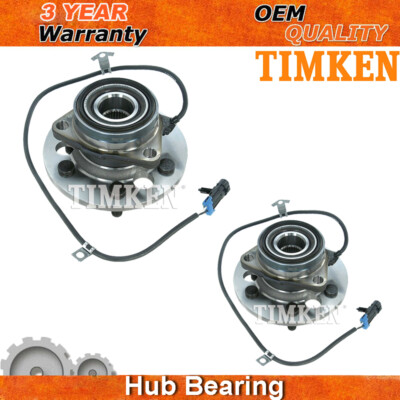 2pcs TIMKEN Front Wheel Bearing and Hub fit Chevy K1500 Tahoe GMC K2500 Suburban