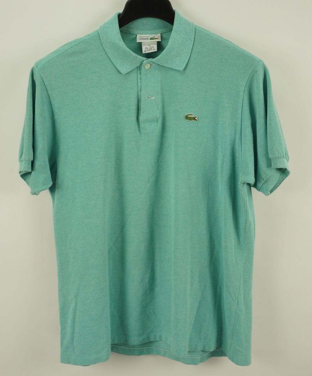 [美品] 80's CHEMISE LACOSTE フレラコ L1212 Vtg c1980s Chemise Lacoste Made in France Red ~S 2-Button