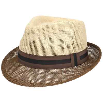 LIPODO Twotone Trilby Strohhut Sommerhut Sonnenhut Strandhut Strohtrilby