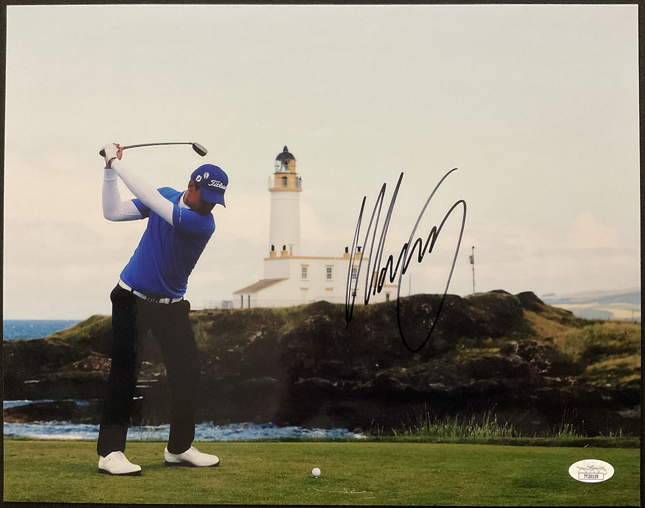 Matteo Manassero Autographed Signed 11x14 Tee Shot PGA Golf Photo JSA TT20119 