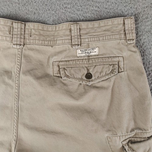 Polo Ralph Lauren Cargo Shorts Mens 42 Beige Canvas Relaxed Fit Workwear Outdoor - Picture 19 of 19
