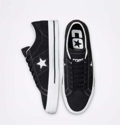 Size 7 - Converse One Star Pro Black White for sale online | eBay