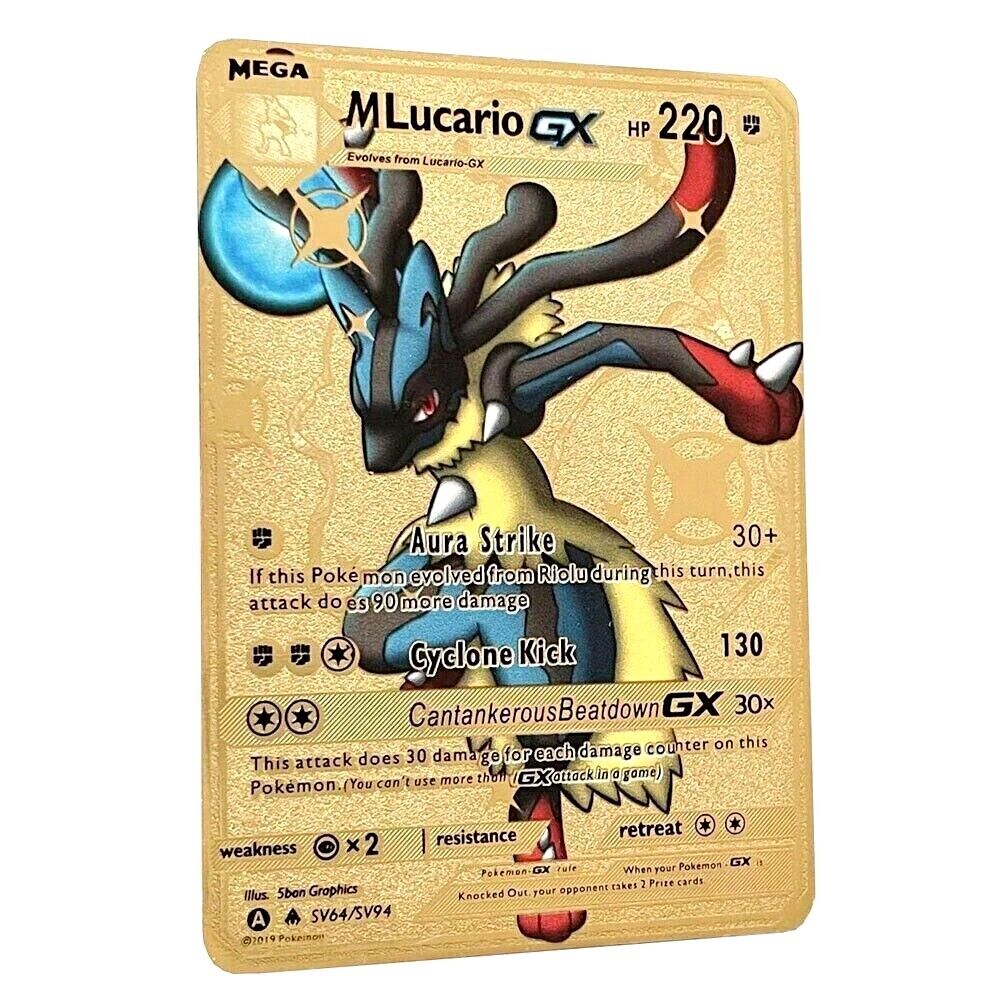 Pokemon Cards Metal Gold, Vmax Gx Ex Pokemon Card