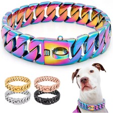 Big Dogs Fierce Hound Strong Lock 32mm Stainless Steel Chain Luxurious Collars