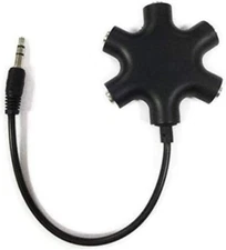 Multi Headphone Audio Splitter 5-Way Jack 3.5mm Audio Stereo Headset Splitter...
