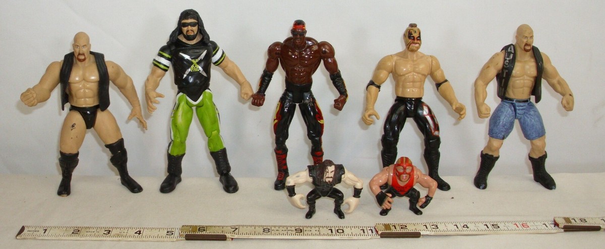 WWE WWF WCW ECWプロレスラー フィギュア セット WWF, WWE, WCW WRESTLING ACTION FIGURES LOT OF SEVEN JAKKS #5 | eBay